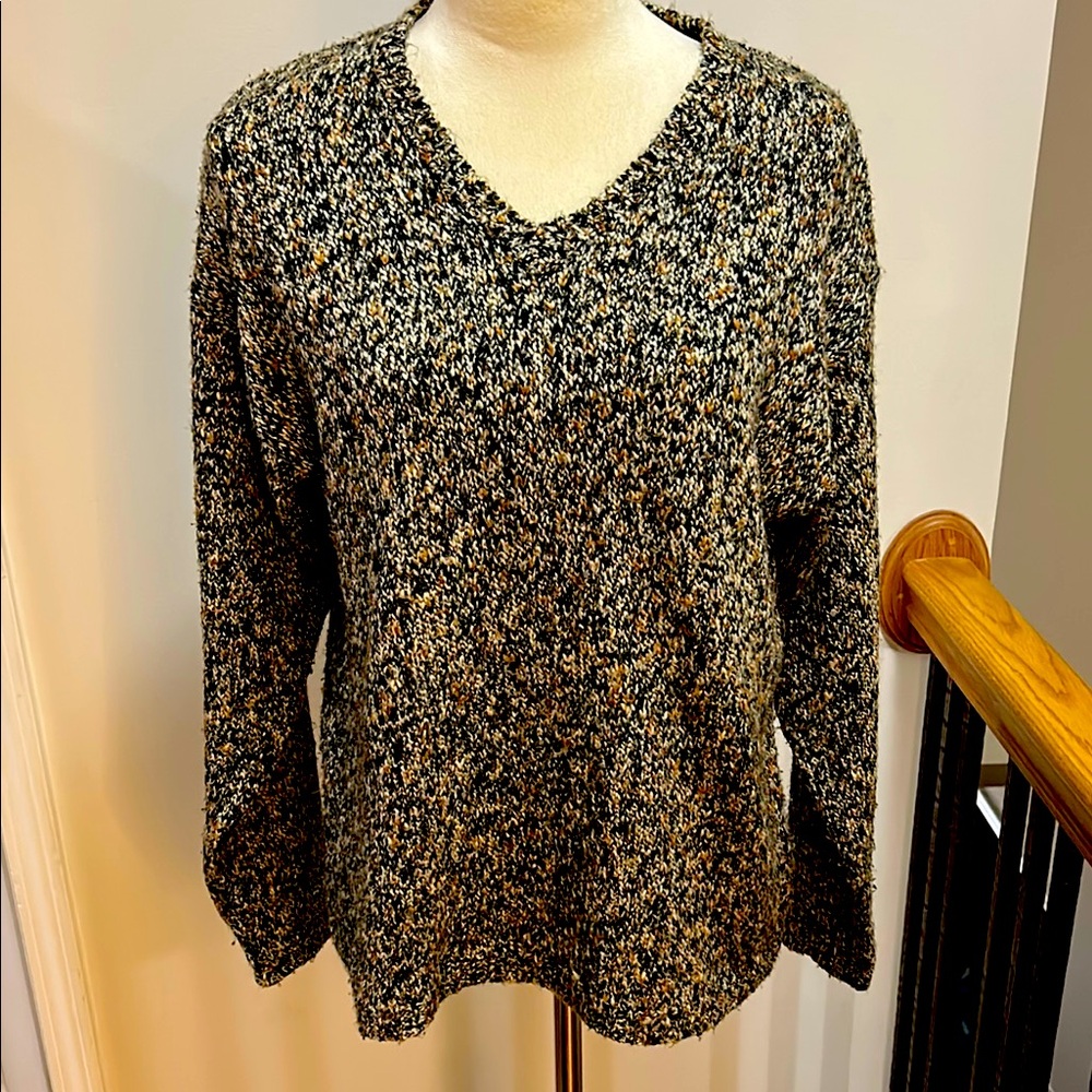 Black and Tan Knit Sweater size medium